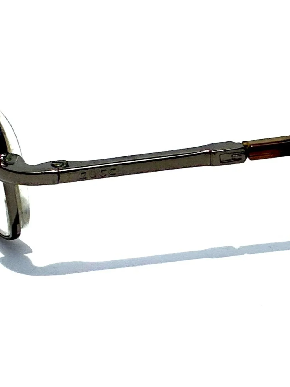 VTG Gucci GG1741 9B9 Eyeglass Frames, Gunmetal with Case, Italy